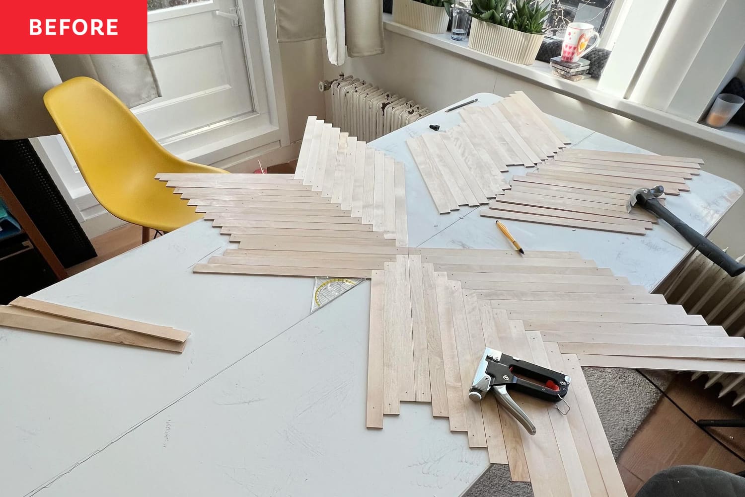 This Genius IKEA Hack Can Turn a Laminate Tabletop into a Wood Stunner